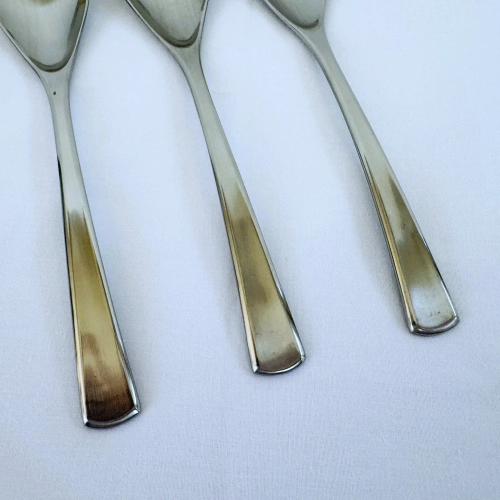 WMF Stainless Steel Flatware DOMUS-BRASILIA Lot of 3 Oval Soup Spoons Korea